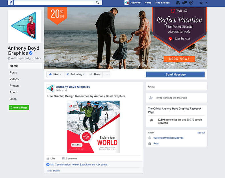 نموذج غلاف فيس بوك