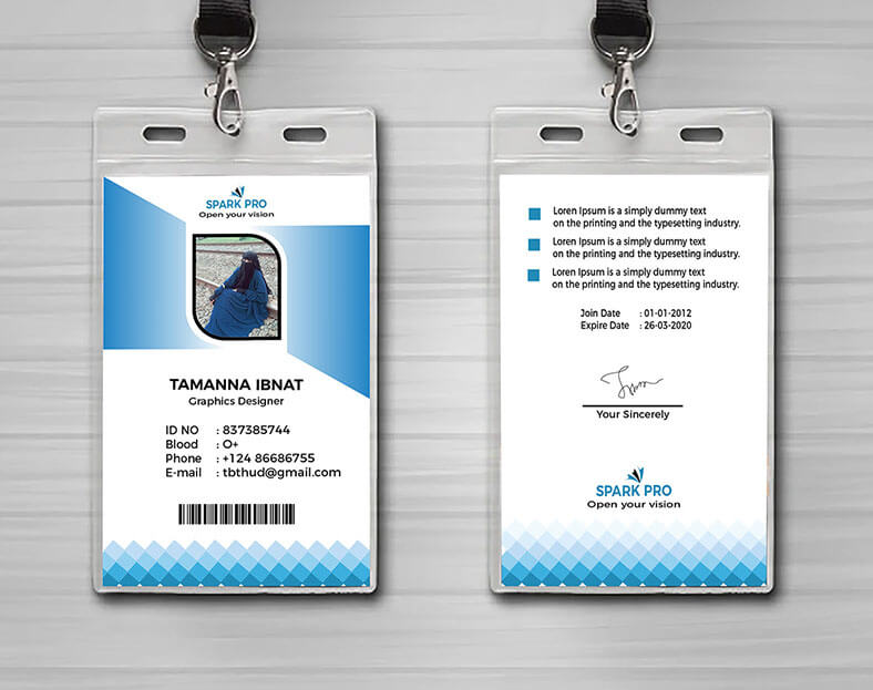 نموذج هوية موظف