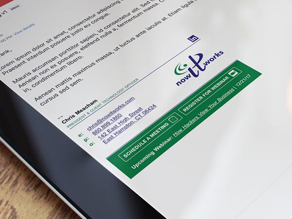 نموذج توقيع البريد الالكتروني